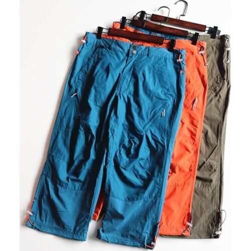 Sping and summer men fashion loose straight style calf length thin casual cargo pants