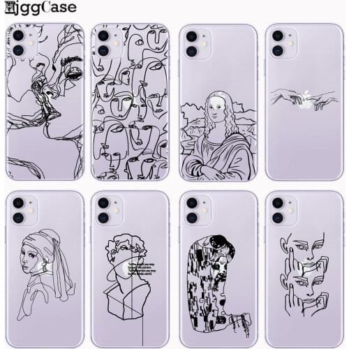 Funny Face Abstract Cartoon Phone Case For iPhones 12 Mini 11 Pro Max X XR Xs Max 5S 6 6S 7 8 Plus Soft TPU Fashion back Cover