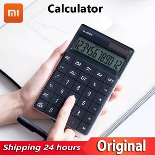 Xiaomi YOUPIN NUSIGN Calculator 12-bit Dual Power Calculating Tool Teaching Stationery Battery Solar Power For Office Home