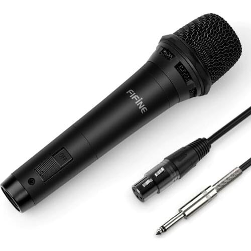 FIFINE Dynamic Vocal Cardioid Handheld Microphone with On/Off Switch for Tecahing Meeting Karaoke Live Speech K8