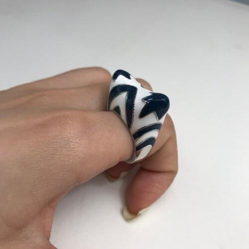 MENGYI Brand New Fashion Cat 9 2 5 Rings 9 2 5 Enamel Geometric Funny kitten Ring Women Girls Popular Outer Banks Party Jewelry