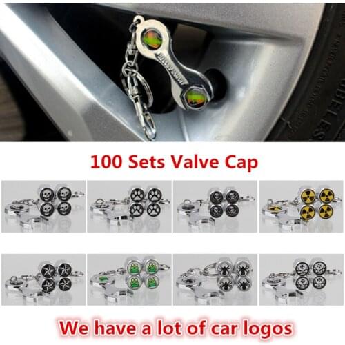 100 Sets car styling tire valve caps fit for mercedes renault vw mazda audi ford bmw toyota peugeot citroen opel accessories