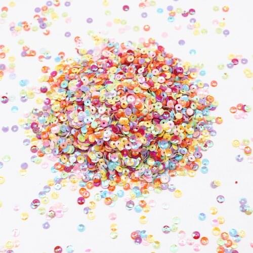 4mm PVC Round Cup Sequins Loose Sequin Paillettes DIY Sewing Craft Wedding Craft Women Garments Accessories 10g