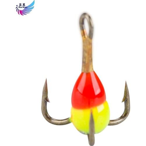 Ice Fishing Hook 40pc/set Winter Treble Hook High Carbon Steel Pesca Icelure fresh water perch bait