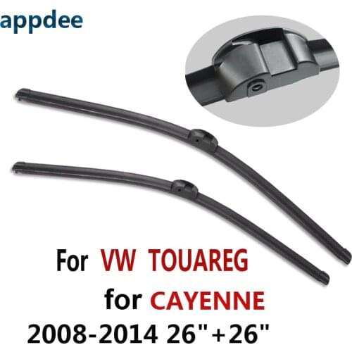Car Windshield Wiper Blades For VW TOUAREG for PORSCHE for CAYENNE 2 Pieces/lot 2008-2014 26''26'' Inch Brush Car Accessories
