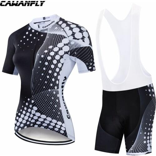CAWANFLY Cute Cycling Shirt Women Pro Team Bicycle Cycling Jersey Set Ropa Ciclismo Mujer Mountain Bike Clothing