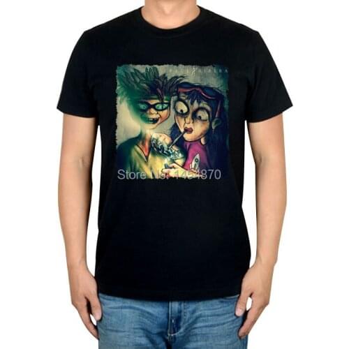 Illustration short sleeve Brand mens clothing Casual Black shirt 3D Print fitness 100%Cotton hipster Smoking skateboard