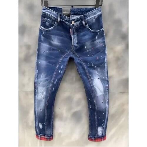 Men Jeans Pencil Pants Motorcycle Party Casual Trousers Street Clothing 2021 Denim Man Clothin T126