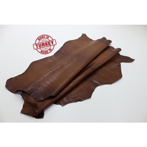 Real Sheep Skin Brown 1 Mm Tanned Leather Ready Made Pieces Craft Products Wallet Bag Clothes Shoe Design Making
