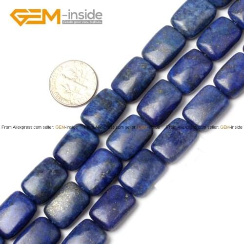 Rectangle Lapis Lazuli Stone Beads For Jewelry Making 10-18mm 15inches DIY Jewellery Bracelet FreeShipping Wholesale Gem