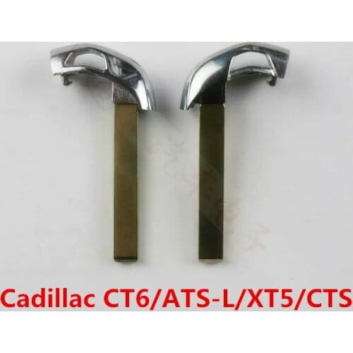 Remote Insert Car Cadillac Uncut Key Blade Insert Key Blank For Cadillac CT6/ATS-L/XT5/CTS Flip Smart Prox Emergency Blade[2pcs]