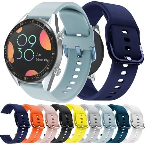 20mm Soft Silicone Band For Huawei GT 2 42mm Smart Watch Sport Bracelet Honor ES Magic 2 42mm Wrist Straps Watchband Accessories