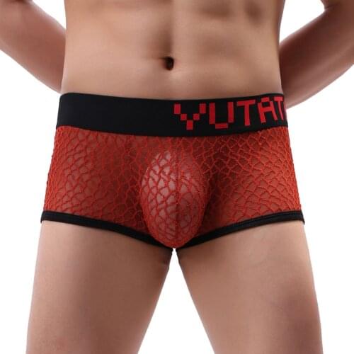 Sexy Lace Mens Underwear Comfortable male gay underwear Shorts Underpants Soft mens underwear boxers ropa interior hombre