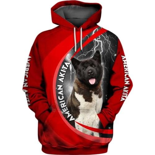 Funny American Akita 3D Printed Hoodies Fashion Pullover Men For Women Sweatshirts Sweater Animal Costumes