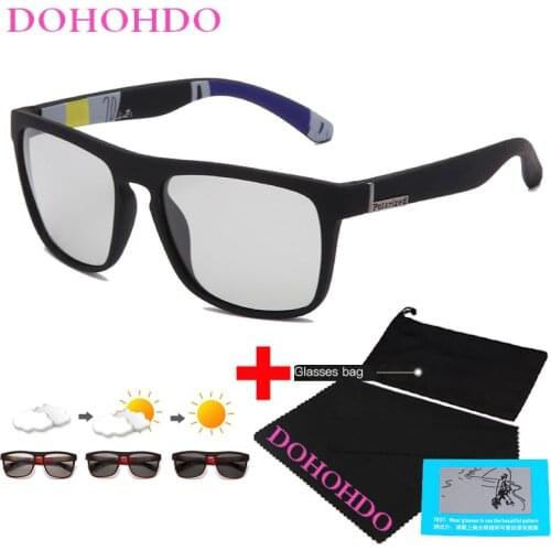 DOHOHDO Photochromic Sunglasses Men 2021 New Classic Luxury Polarized Brand Designer Men Sunglasses Fashion Retro Gafas De Sol