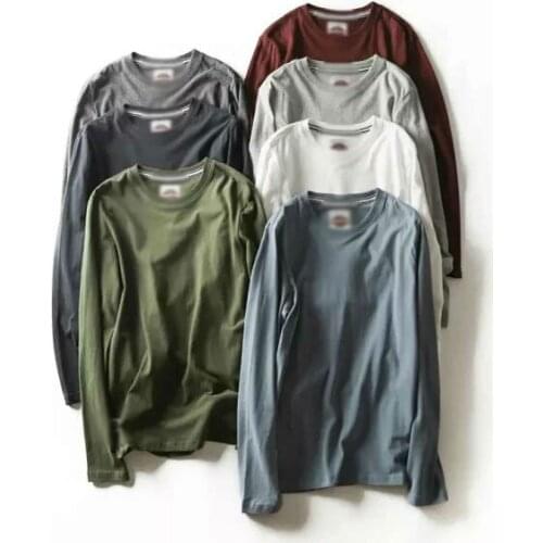 Spring and autumn men fashion loose water wash round neck basic design sports cotton t-shirt