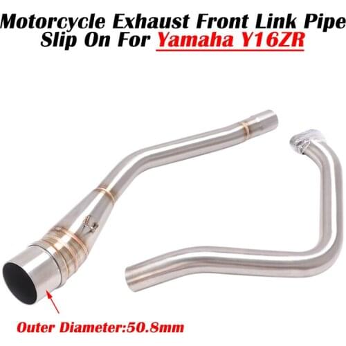 Slip On For Yamaha Y16ZR Motorcycle Exhaust Escape System Modified Muffler Front Middle Link Pipe 51mm Silencer Connection Tube