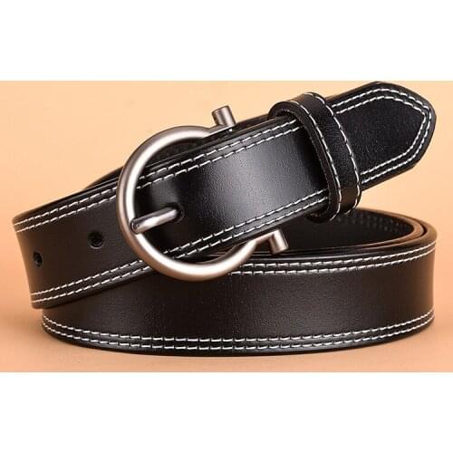 Lady Leather Belt Korean Fashion, Etc. Suture Leather Belt