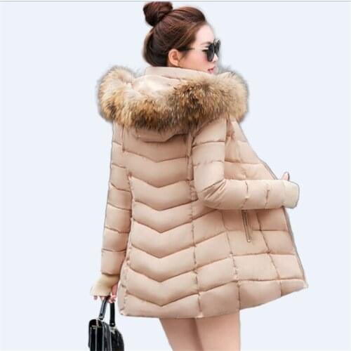 Winter Jacket Women Long Parka Fur Collar Casual Slim Woman Winter Coats and Puffer Jacket Padded Outwear Long Coat Women