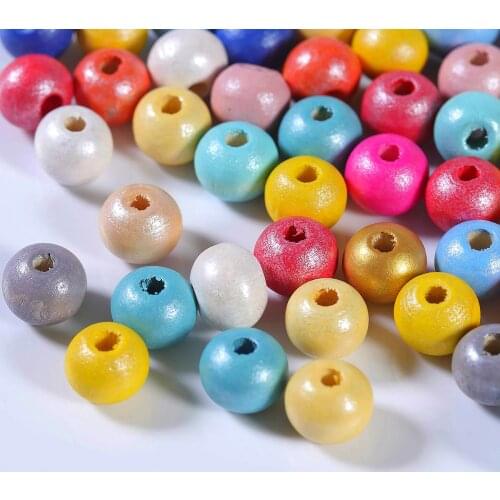 Ckysee 100pcs Round Natural Stripe Beads Spacer Stripe Wooden Beads For Bracelet Jewelry Makings DIY Jewelry Accessories Beaded