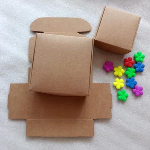 100pcs Rectangle Kraft Paper Box Gift Box Packaging Boxes For Cake/wedding/christmas/jewelry Packaging Display Storage Boxes Diy