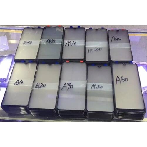 100pcs Glass lens For Samsung Galaxy A10 A20 A30 A40 A50 A70 A90 M20 LCD Front Touch Screen Outer Lens Replacement