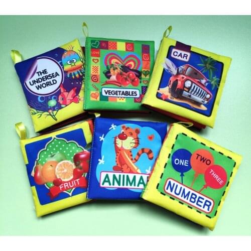 2019 Soft Cloth Books for Baby Boys Girls Cute 0~12 Months Baby Books Rattle Toy Crib Cloth Infant Kids Early Development Toys