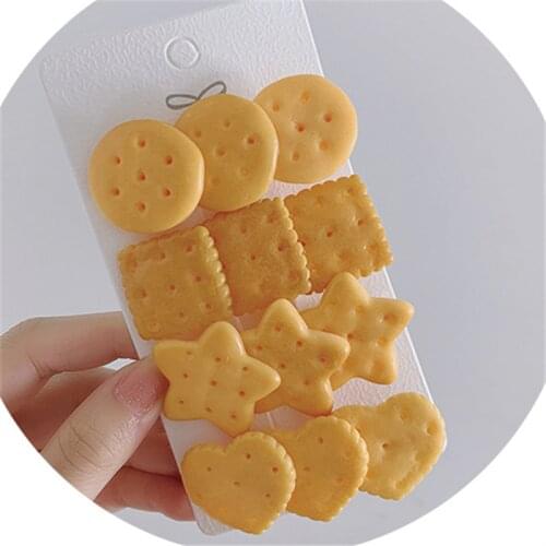 2021 Creative Imitation Biscuit Hairpin Heals Japan And South Korea Sweet And Lovely Clip Bangs Clip Hair Accessories