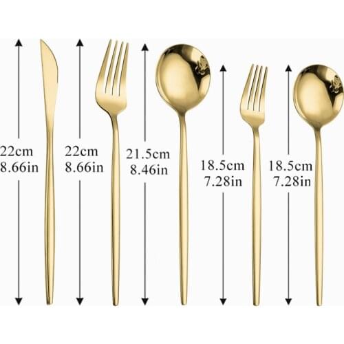 5Pcs Gold Cutlery Stainless Steel Dinnerware Wedding Gift Forks Knives Spoons Dishwasher Safe Flatware Tableware Dropshipping
