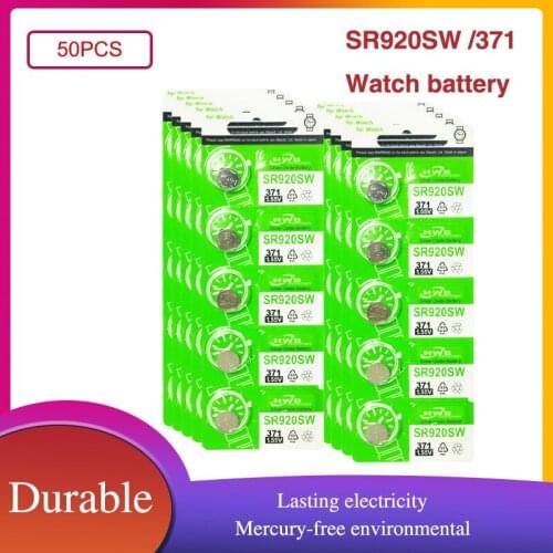 50PCS Original Maxell 371 SR920SW AG6 920 LR920 LR69 171 370A 371A 1.55V Silver Oxide Battery For Watch Calculator Button Cell