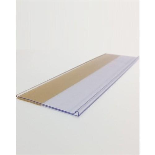 50pcs Point Of Sale Scan Strip Clear Data Strip Adhesive Plastic Pvc Price Tag Display Frame