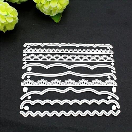 9pcs/Set 2021 Metal Cutting Dies for DIY Scrapbooking Album Embossing Paper Cards Edges Crafts Stencil Cards Decorative