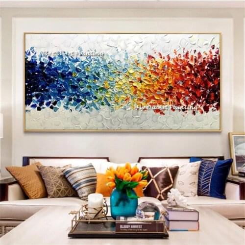 Abstract Modern Landscape 100% Handmade colorful Abstract Style Thick Oil Painting on Canvas For Home Decorative