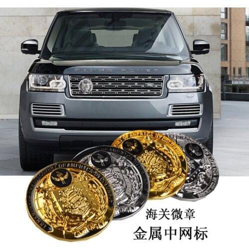 Free shipping!!!3D Personality Vintage Customs shield Trim Screw Emblem Badge For Land Rover Jaguar Cadillac Opel Subaru