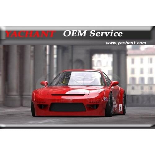 Carbon Fiber Glass FRP Bodykits Fit For 92-97 RX7 FD3S RB V2 Style Wide Body Kit Bumper Fender Spoiler Diffuser