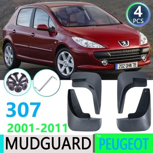 For Peugeot 307 307sw 2001~2011 2002 2003 2004 2005 2006 2007 2008 Fender Mudguard Mud Flaps Guard Splash Flap Car Accessories