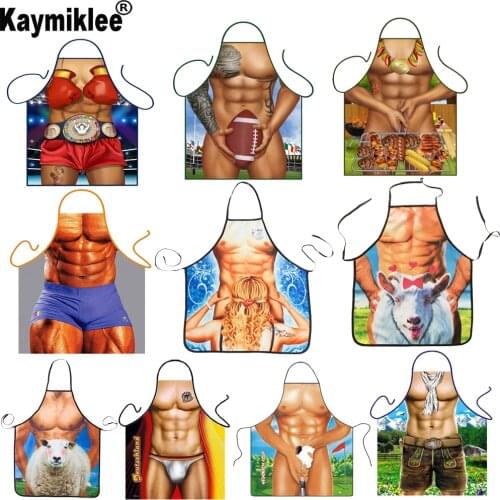 Women Kitchen BBQ Party Aprons Funny Novelty Super Hero Man Aprons Dinner Party Cooking Apron Cuisine Pinafore for Adult CWQ040