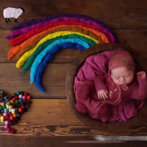 Newborn Photography Backdrop Props Wool Wraps Baby Boy Girl Photo Shoot Studio Posing Props Wool Basket Filler foto Accessories