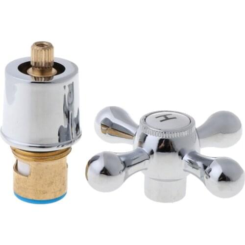 1Set Copper Cross Handle Bath Sink Faucet Handle for Kitchen Bathroom Accessory