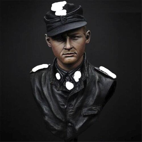 WWII Chief Soldier Bust Resin Figure Kit 1/9 Scale Model Kit Assembly Model Resin Kit Bust Colorless Self-Assembled Toy