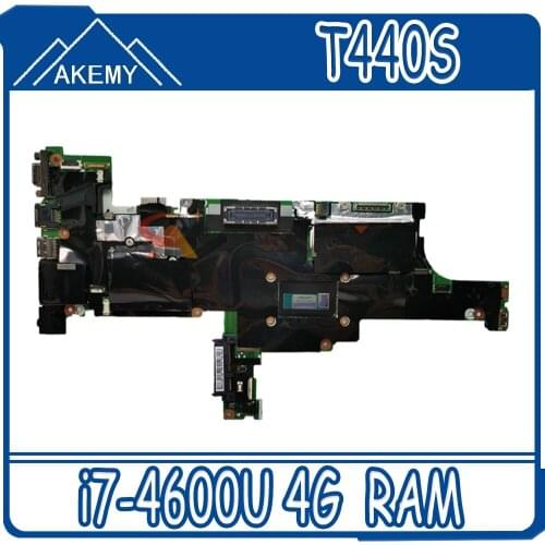 NM-A052 For lenovo THINKPAD T440S motherboard 04X3964 04X3962 Laptop Motherboard with i7-4600U RAM 4G UMA 100% tested work