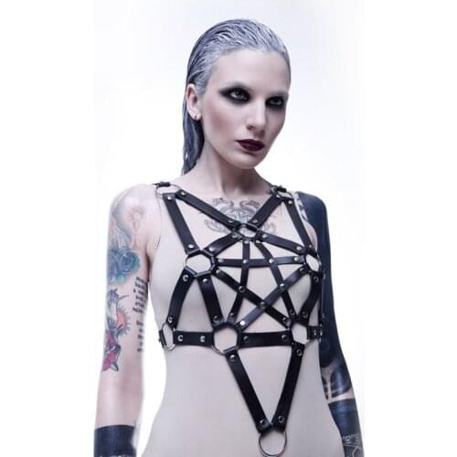 New Harajuku Sex Lingerie Bondage Harness Bra BDSM Fetish Lingerie Body Cage Leather Harness Belt Erotic Underwear