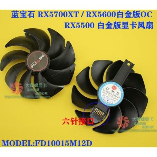 Original for Sapphire RX57000XT RX56000XT RX5500XT Platinum Version OC Graphics Video Card Cooling Fan FD10015M12D