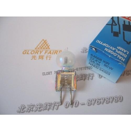 OS 64668XIR 22.8V 80W NAED 54323 bulb 64668 XIR 22.8V80W G6.35 halogen lamp Dr.Mach 67100105 surgical ligths IRC technology