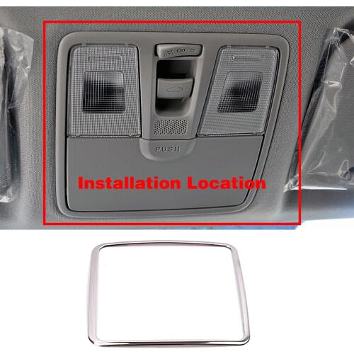 For Hyundai Creta IX25 2016-2018 Front Rear Reading Light Lamp Cover Molding Trim Auto Accessories Stainless Steel Sticker