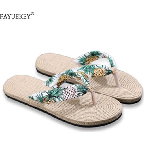 Women Beach Flip Flops 2020 Summer Flat Shoes Woman Slip On Sandals Non-slip Sole floral Female Fashion Flip Flop Slides