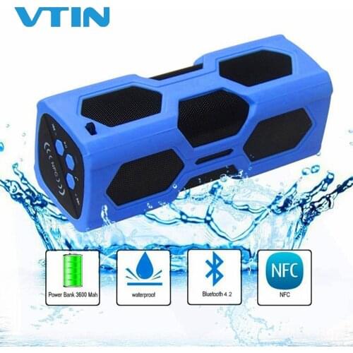 Outdoor Popular Wireless Speaker Bluetooth 4.2 Waterproof Speaker Bass Stereo Sound Dual 10W Drivers Speaker With Mic&NFC&AUX