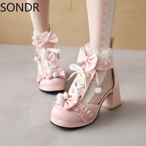 Womens Lolita Metal Buckle Round Toe Gothic Punk Pumps Shoes Creepers Japanese Harajuku Platform Black White New 2021