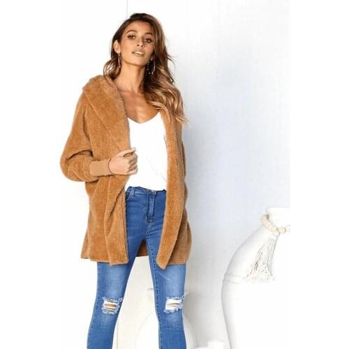 2018 Winter Warm clothes Womens hoodies oversized Romper girl Casual Outerwear Open Front hooded oversized jumper Tops outwear
