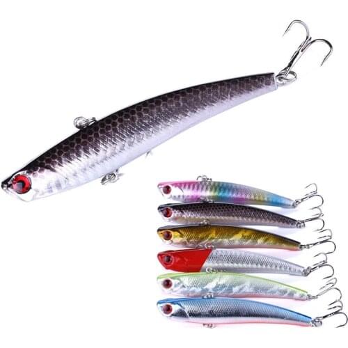 1PCS VIB Fishing Full swimming layer Minnow Fish Lure Wobbler Jig Crankbait Sequins 9.5cm26g Artificial Hard Bait Carp Isca Lure
